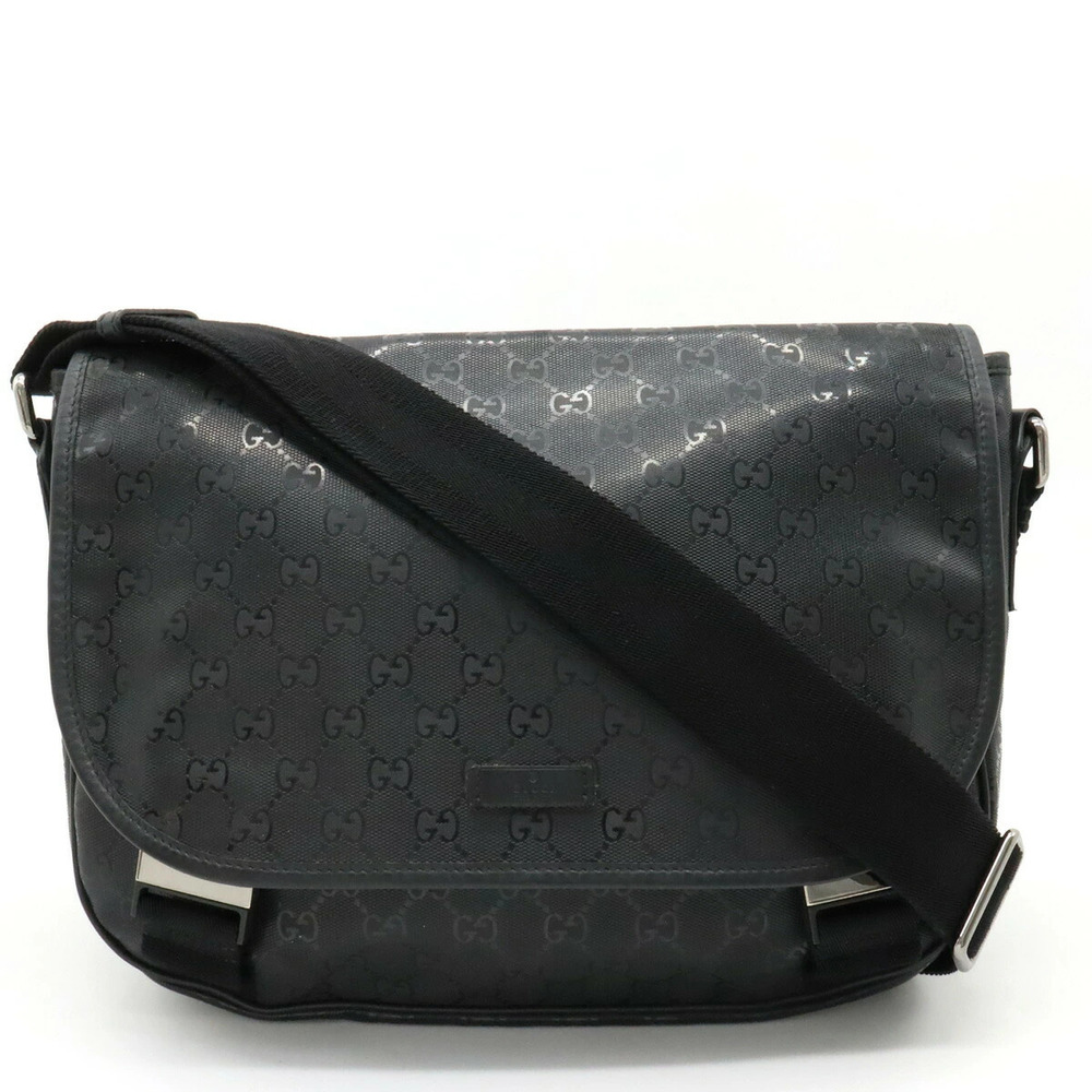 Gucci GG Imprime Messenger Crossbody Leather Black
